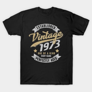 Vintage 1973 47th Birthday Best Birtthday Gift T-Shirt